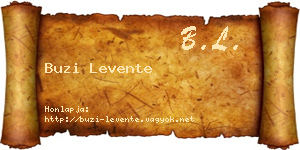 Buzi Levente névjegykártya